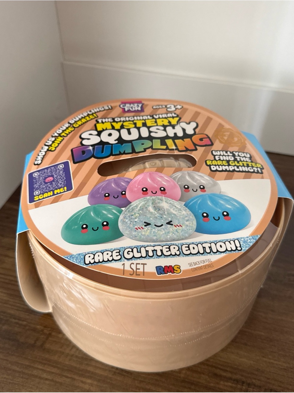 CONFIRMED RARE 7” Jumbo GLITTER Crazy Fun Mystery Squishy Dumpling  Chase SEALED